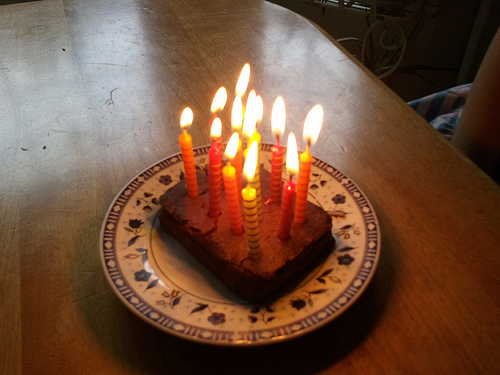Flo's Birthday Breakfast Brownie ~ Twelve Years Old!