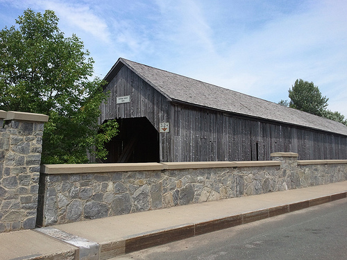Made it to Darlings Island... Old covered bridge was replaced by more sturdy new one...